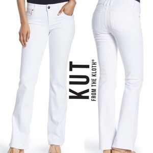 KUT from the Kloth White boot cut/flair jeans